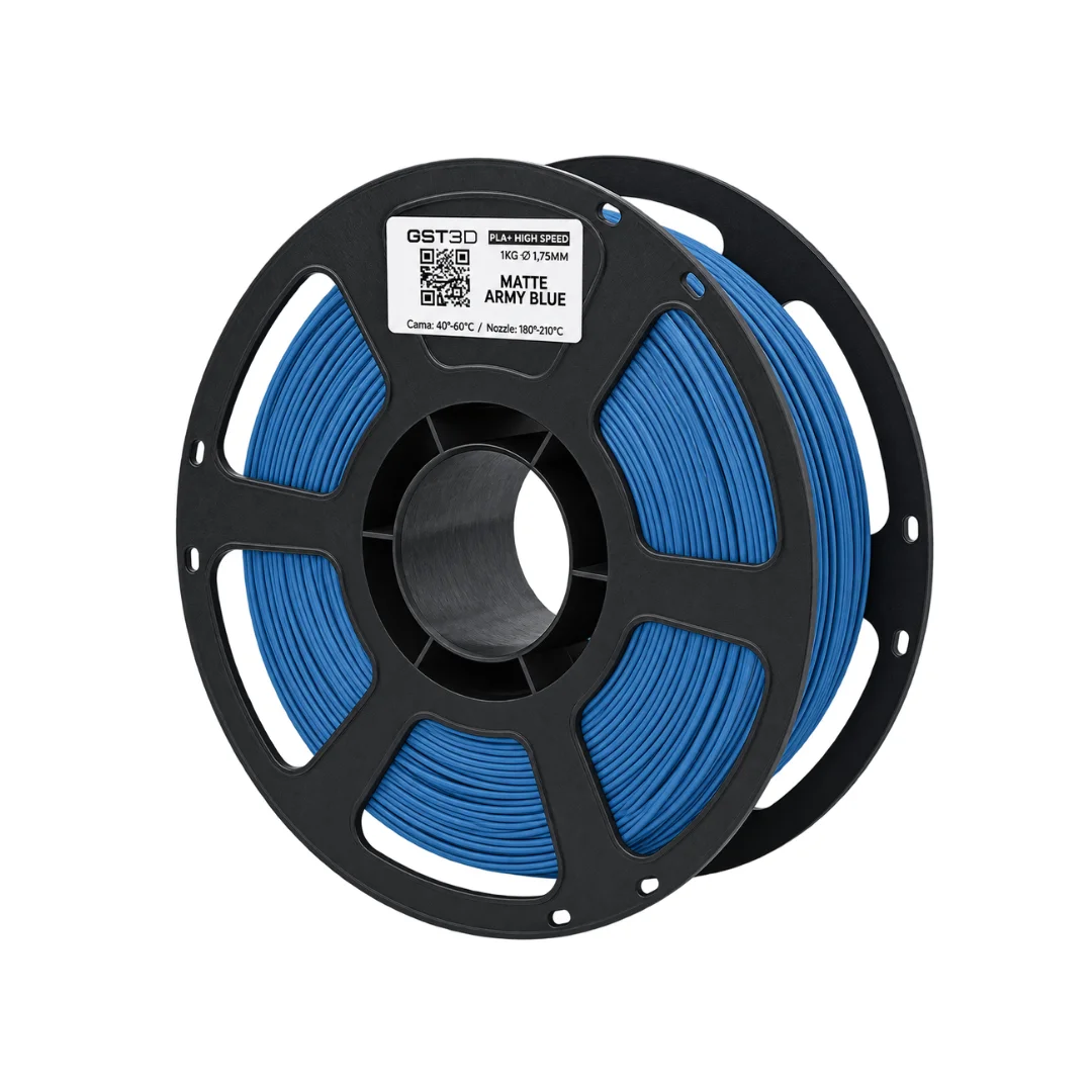Matte AZUL MILITAR Army BLue Filamento PLA+ Matte GST3D Black Edition 