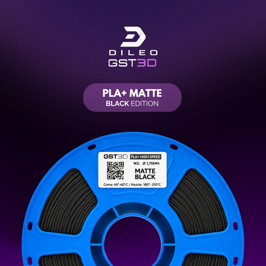 Matte ROJO Red Filamento PLA+ Matte GST3D Black Edition