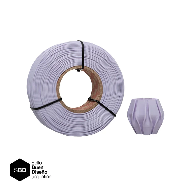 Lavanda Pastel  SIN  CARRETEL PLA Filamento 3D Hellbot 1Kg 1.75mm ECOFILA 3665