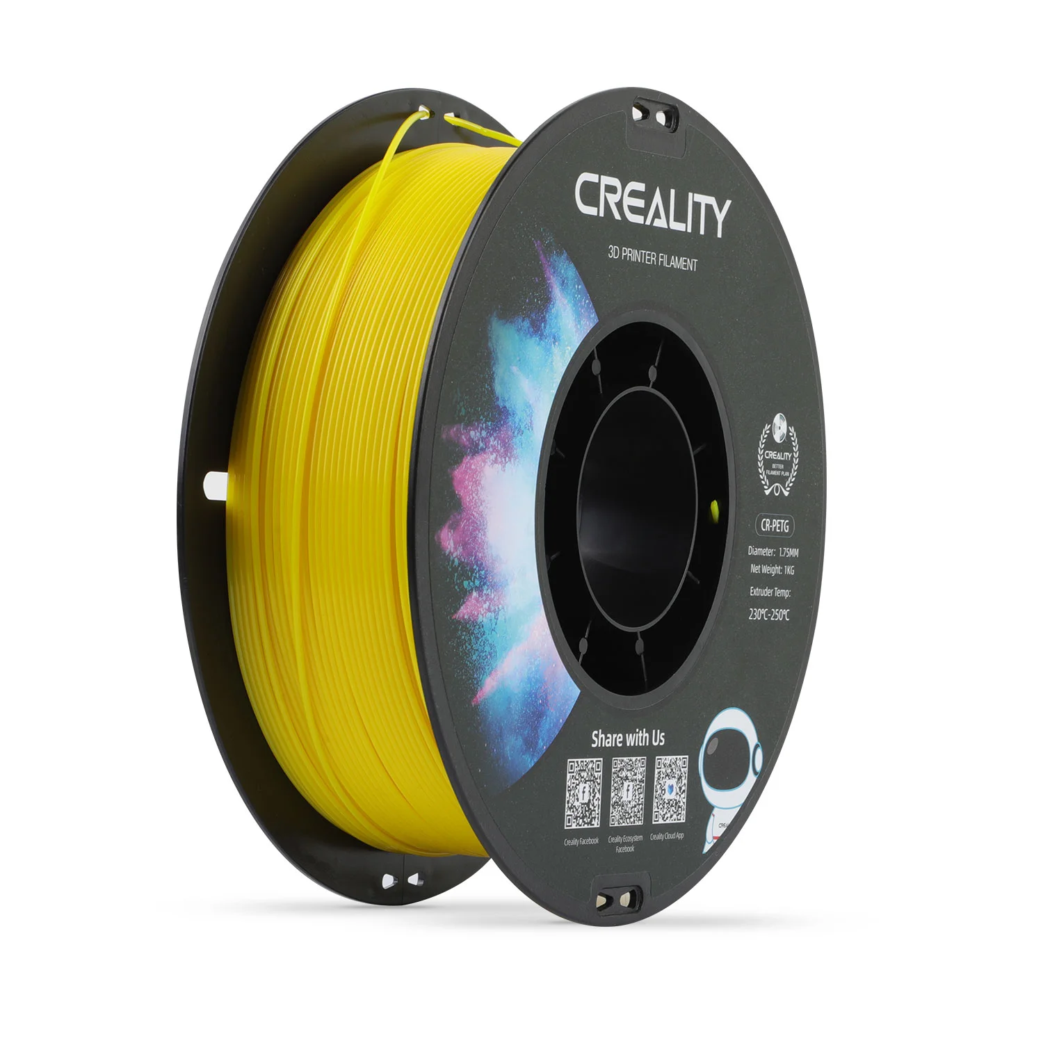 AMARILLO CR-PETG Yellow 1.75 1KG CREALITY Filamento 3D 1.75 1KG 40646 3301030033