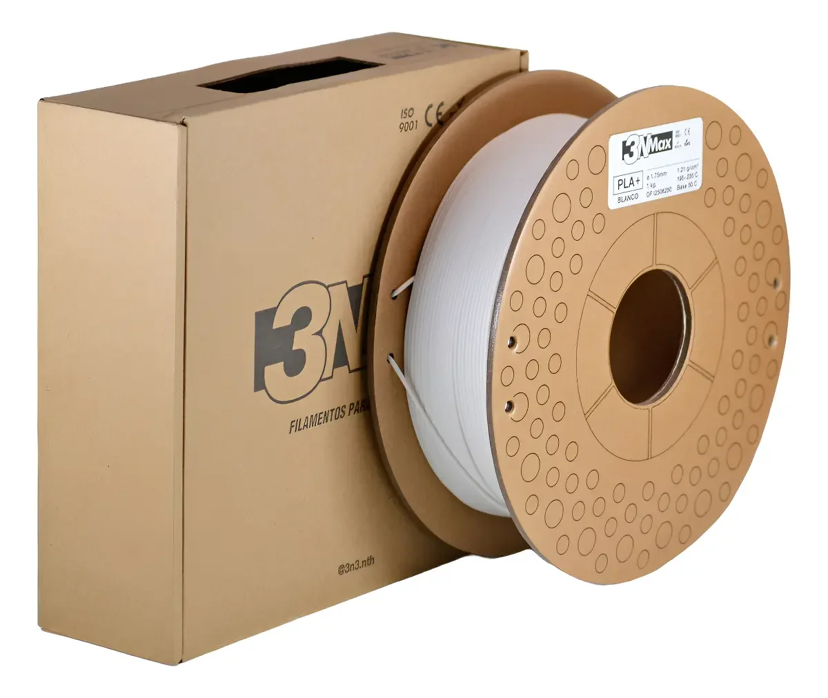 BLANCO CE 3NMAX CARBOARD EDITION FILAMENTO 3D 1.75MM 1KG