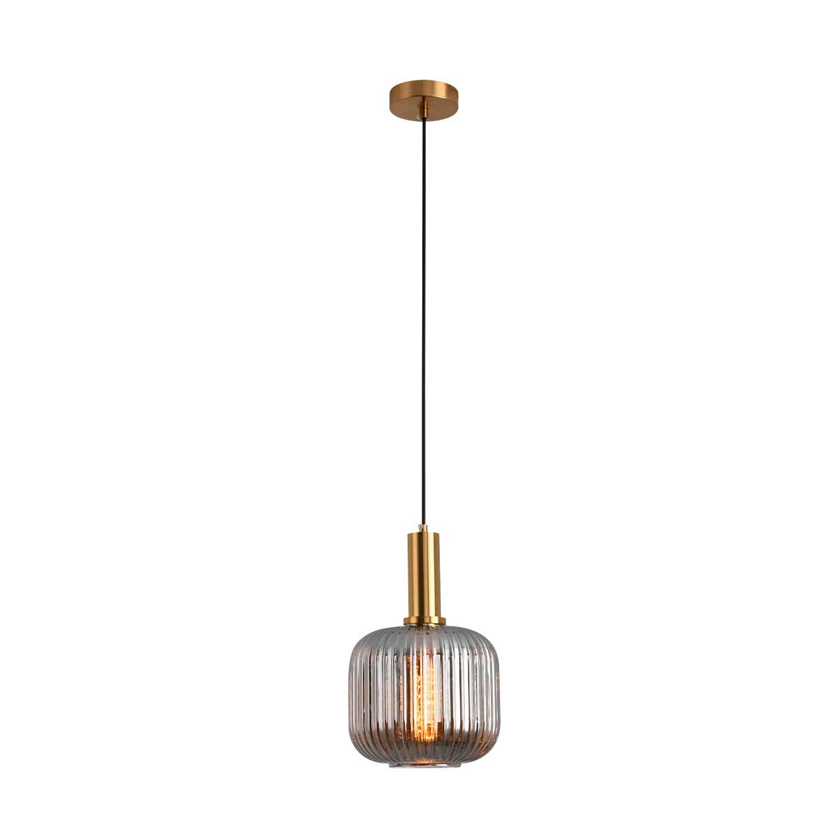 Luminaria Lampara aplique colgante oval 21 cm smoke