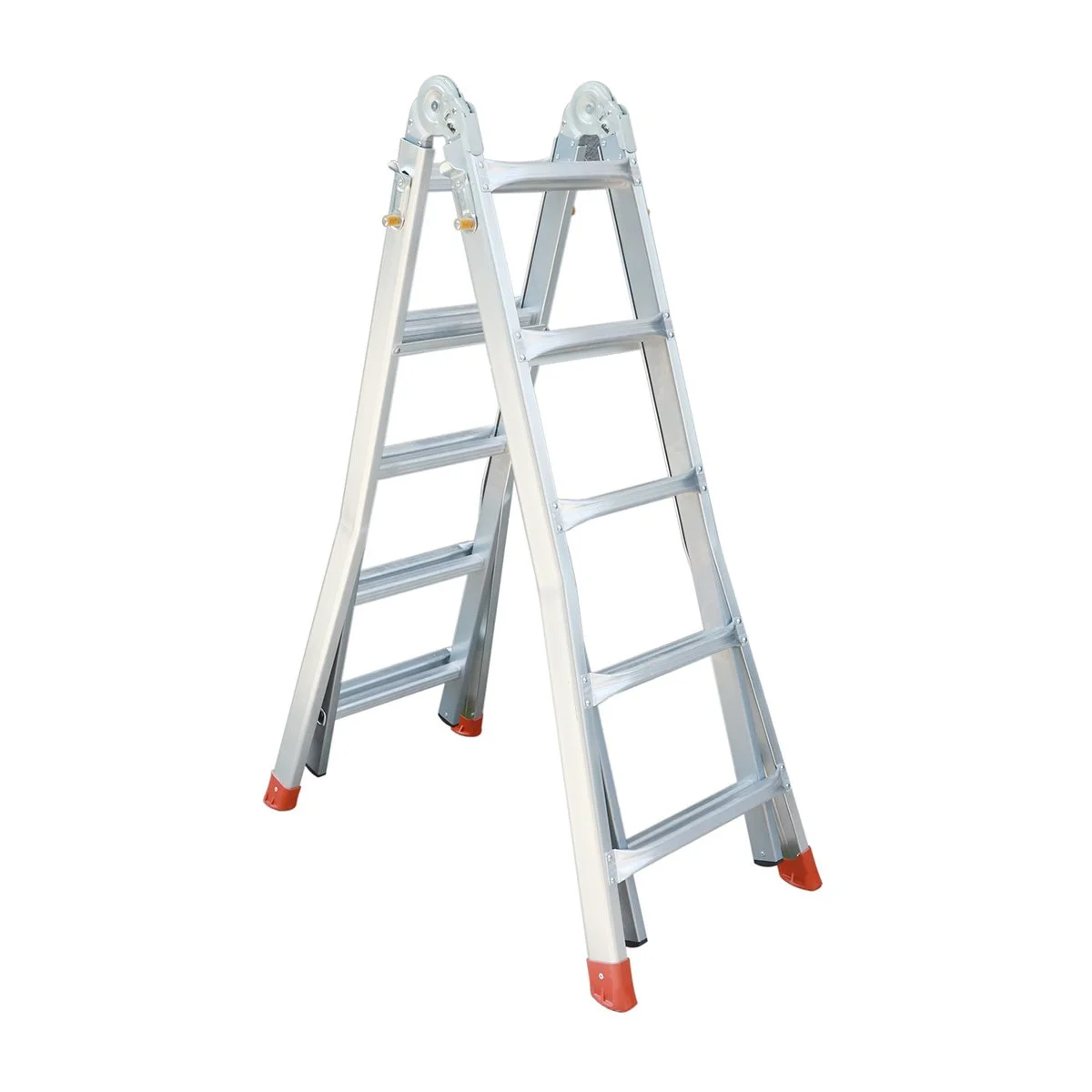Escalera de aluminio 4x5 con pies extensibles 4,63 m MIYAWA DEEI-E463