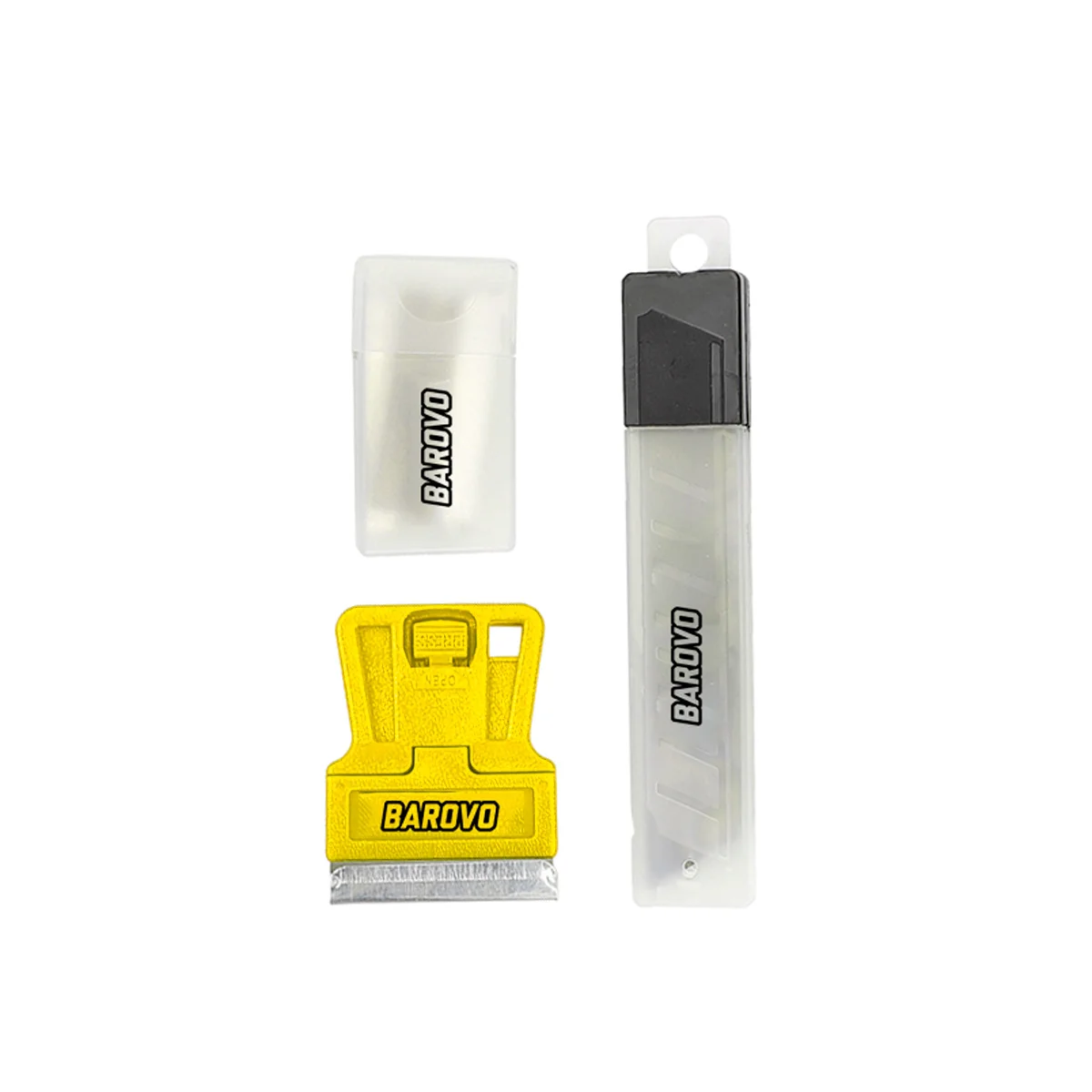 Set 4 cutters y raspa vidrios C20