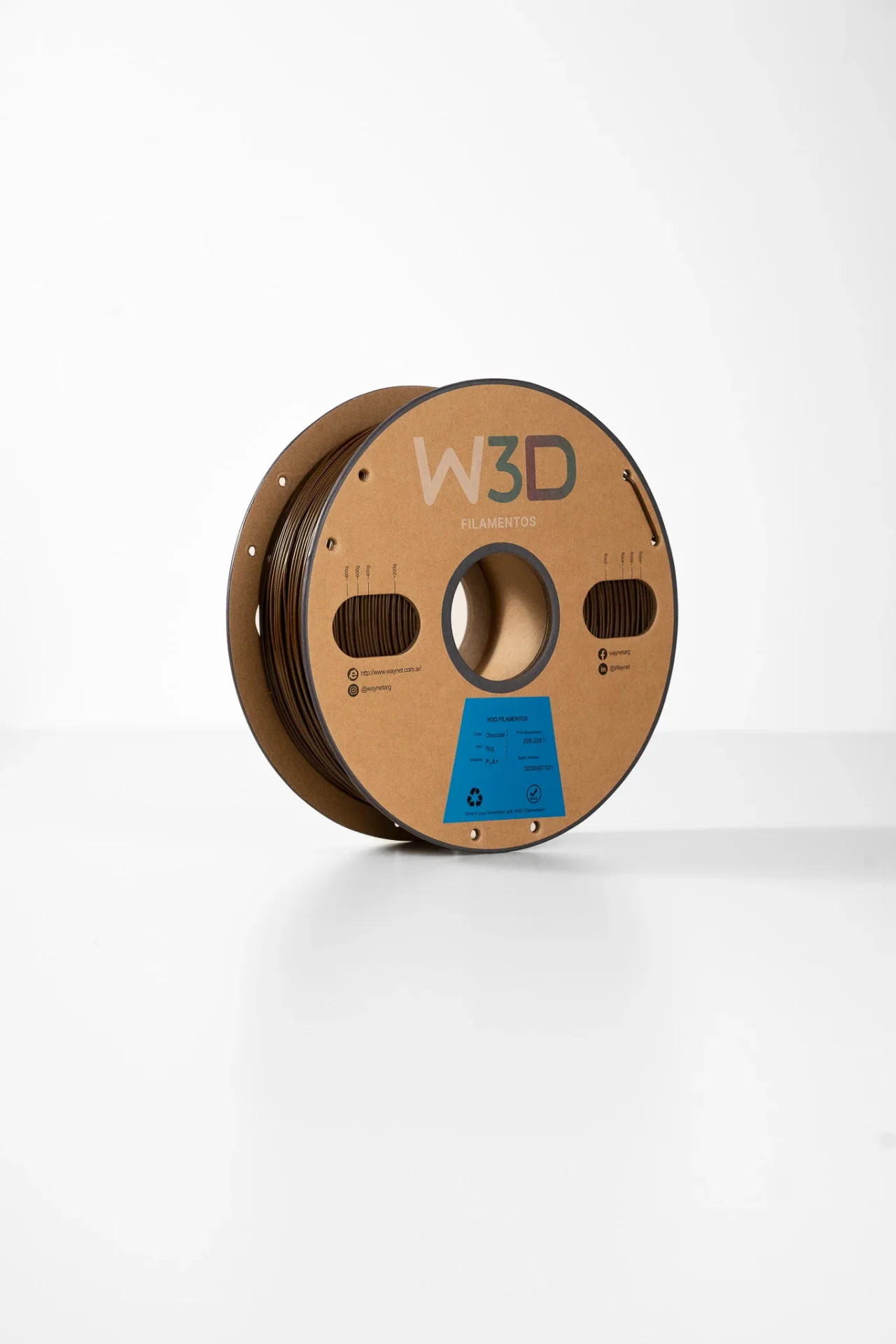 MARRON CHOCOLATE (Brown / Chocolate) PLA W3D FILAMENTO 3D 1.75MM 1KG 0101012