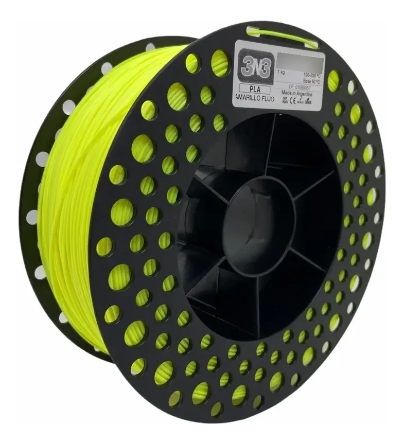 AMARILLO FLUO PLA 3N3 FILAMENTO 3D 1.75MM 1KG M80IAF175CJ