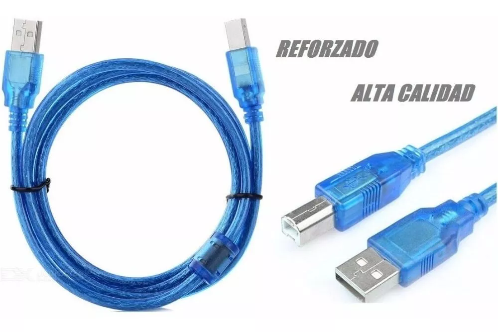 Cable Usb De 1 Metro Para Impresora Mallado Con Filtro - MLA22209815 C23