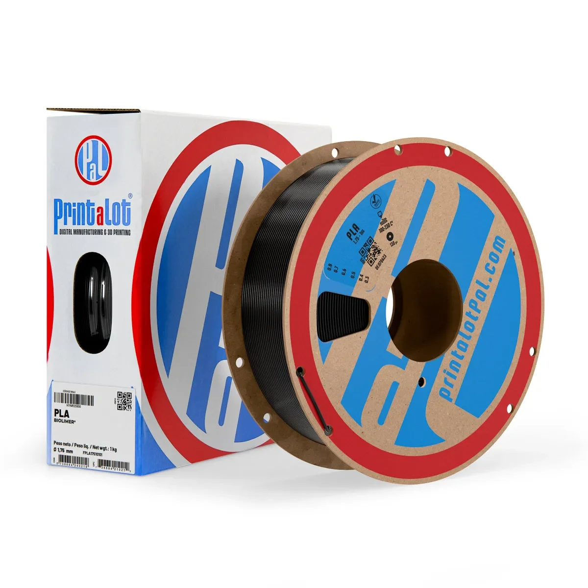 NEGRO PLA PrintaLot x1KG Filamento 3D DIAMETRO 1,75mm