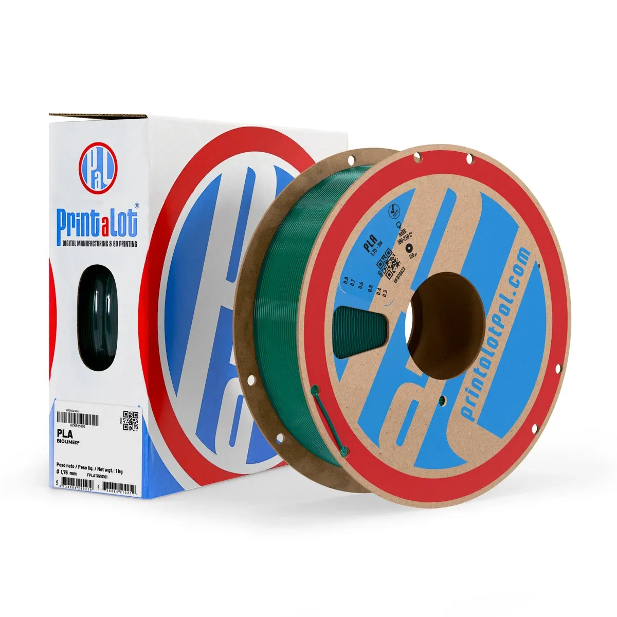 VERDE TRANSLUCIDO PLA PrintaLot x1KG Filamento 3D DIAMETRO 1,75mm