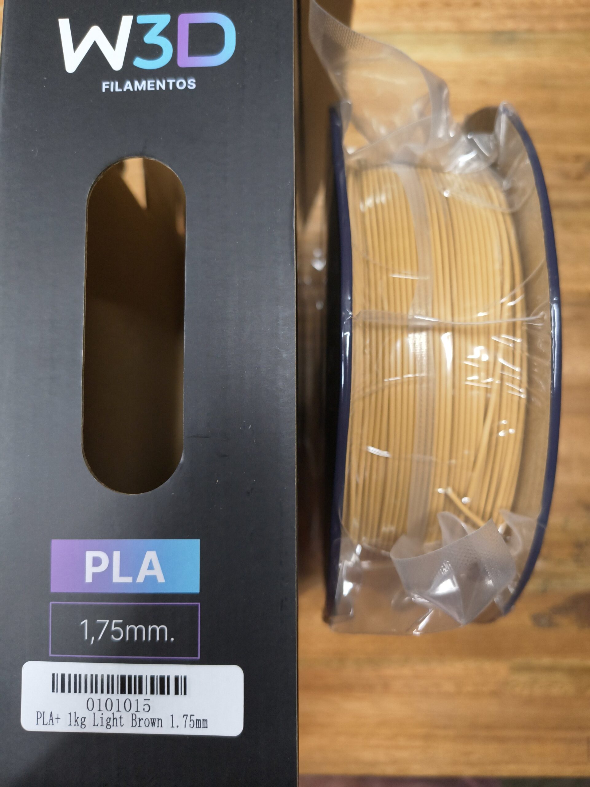 MARRON CLARO (Light Brown) PLA W3D FILAMENTO 3D 1.75MM 1KG 0101015