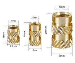Knurled copper nut M3*4*OD 4.5 insertos impresion 3d Nut-M3*4*4.5 C22