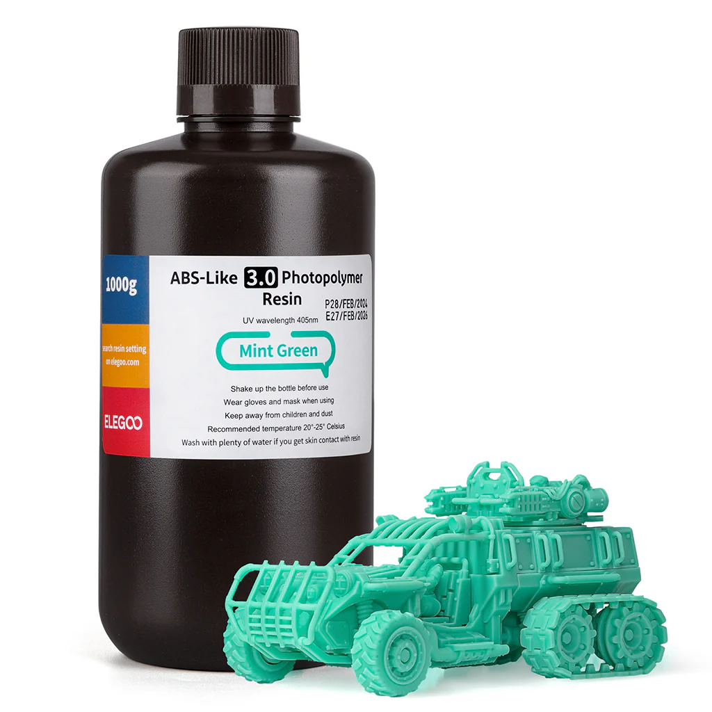 VERDE MENTA 1KG RESINA ELEGOO TIPO ABS V3.0 50.103.0161