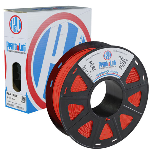 FLEXIBLE ROJO PLAFLEX PrintaLot x1KG Filamento 3D DIAMETRO 1,75mm