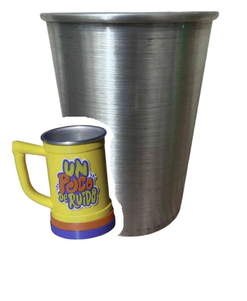 MOD1 500ML LABIO FINOS VASO UN POCO DE RUIDO 500ML SIN STL (SOLO VASO DE ALUMINIO SIN PIEZAS IMPRESAS)ALUMINIO,(LAS MEDIDAS PUEDEN VARIAR)