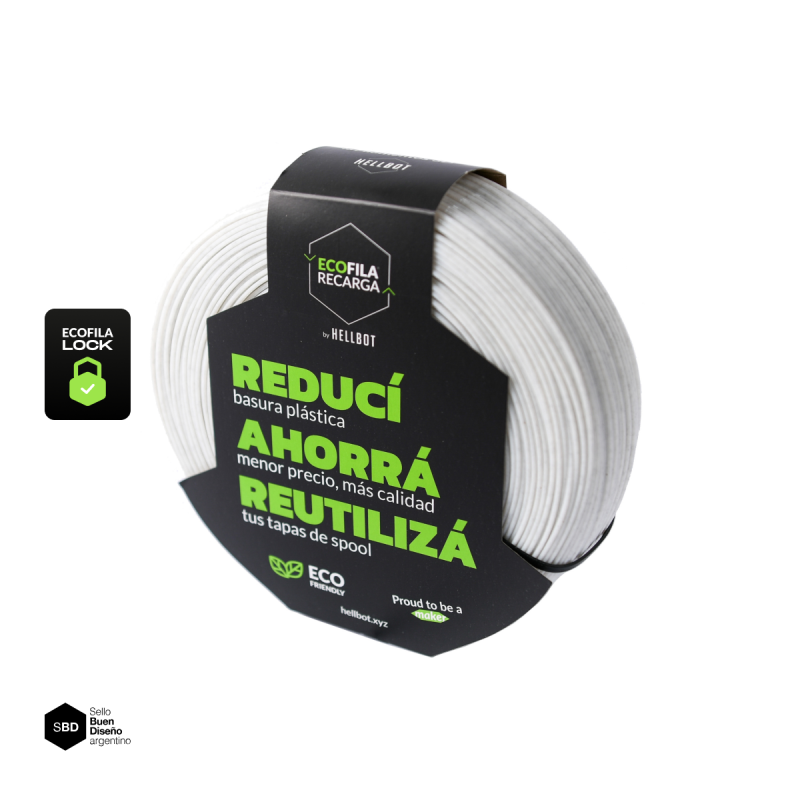 MARMOL SIN CARRETEL PLA Filamento 3D Hellbot 1Kg 1.75mm ECOFILA 3666