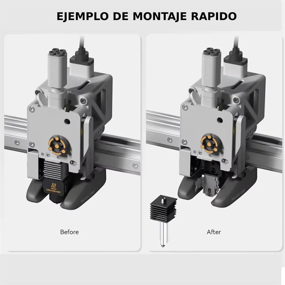 0,4 Hotend Bambulab A1 de acero inoxidable (A1 Series) original FAH007 C1
