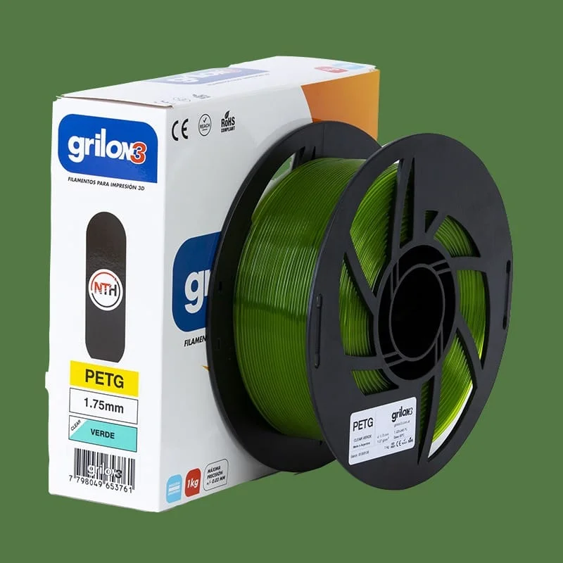 GRIS ACERO PETG GRILON FILAMENTO 3D 1.75MM 1KG