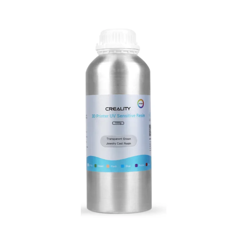 VERDE TRANSPARENTE RESINA CREALITY CASTEABLE JOYERIA BOTELLA ALUMINIO 1KG