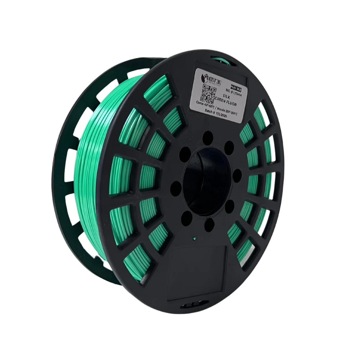 SILK VERDE FLUO GREEN FLUO GST sin caja PLA Filamento 3D 1.75 1KG