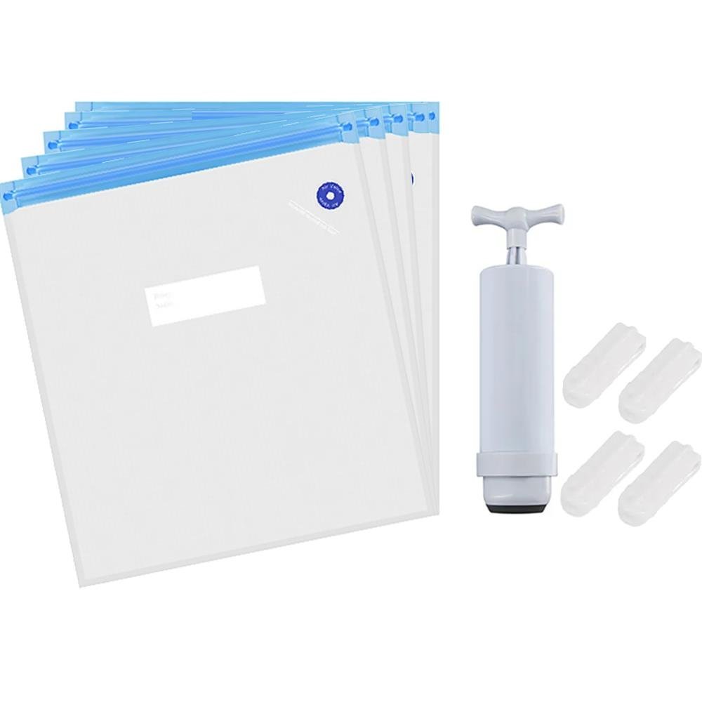 31877-Kit: Bolsa tipo ziploc x10 - Clip x4 - Bomba manual x1