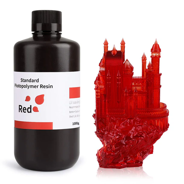 ROJO TRANSPARENTE ESTANDAR RESINA ELEGOO 1 KG 50.103.0090
