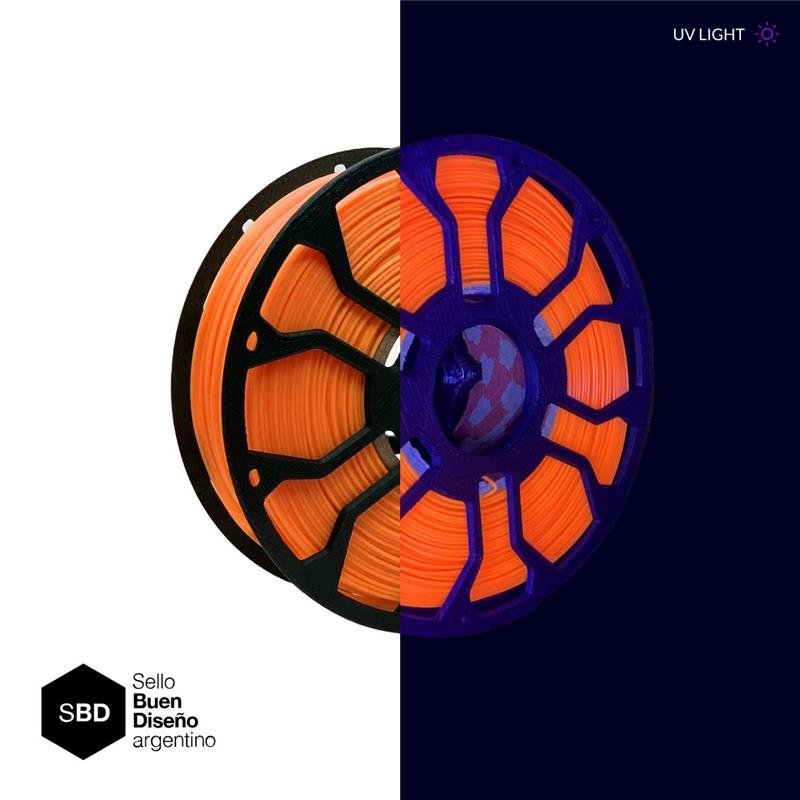 Naranja Fluo CON CARRETEL Filamento Hellbot ECOFILA PLA 1,75mm 1kg ECOFILA 3637