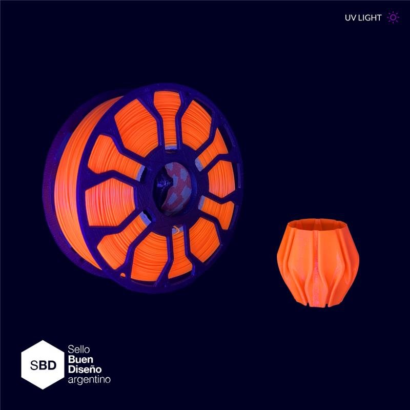 Naranja Fluo CON CARRETEL Filamento Hellbot ECOFILA PLA 1,75mm 1kg ECOFILA 3637 - Imagen 4