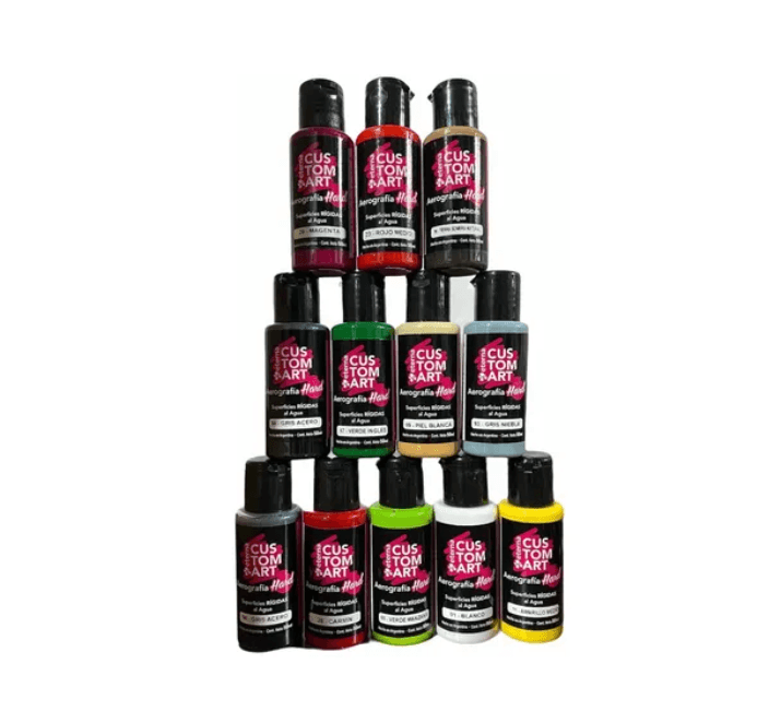 AZUL TALO Pintura Aerografia Eterna Hard Superficies Rigidas 50ml X 15 COD 54 - Imagen 2