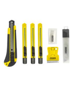 Set 4 cutters y raspa vidrios
