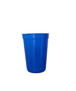 Azul Vaso Milkshake de plastico polimero con sorbete 300 ml - AT
