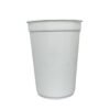 Blanco Vaso Milkshake de plastico polimero con sorbete 300 ml - AT