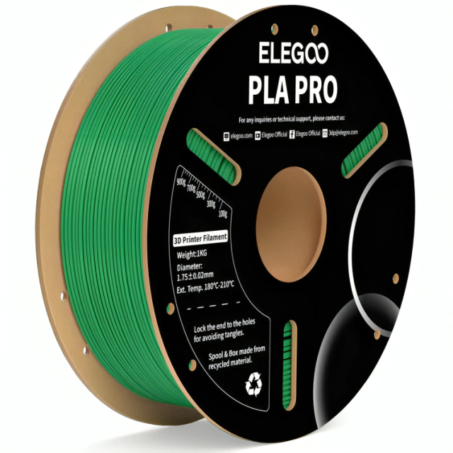 VERDE PLA PRO Elegoo Filamento Diámetro 1,75mm 1kg 50.203.0193