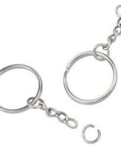 llavero x 10 unidades Argolla Sin Fin + Cadena + Argollita de Union