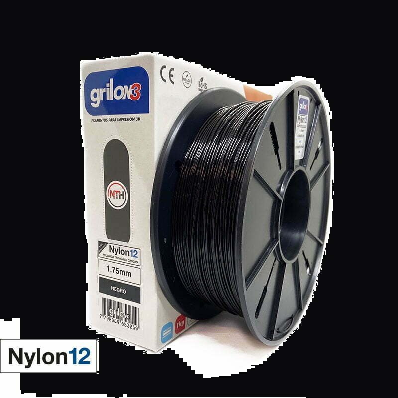 NEGRO NYLON12 GRILON FILAMENTO 3D 1.75MM 1KG