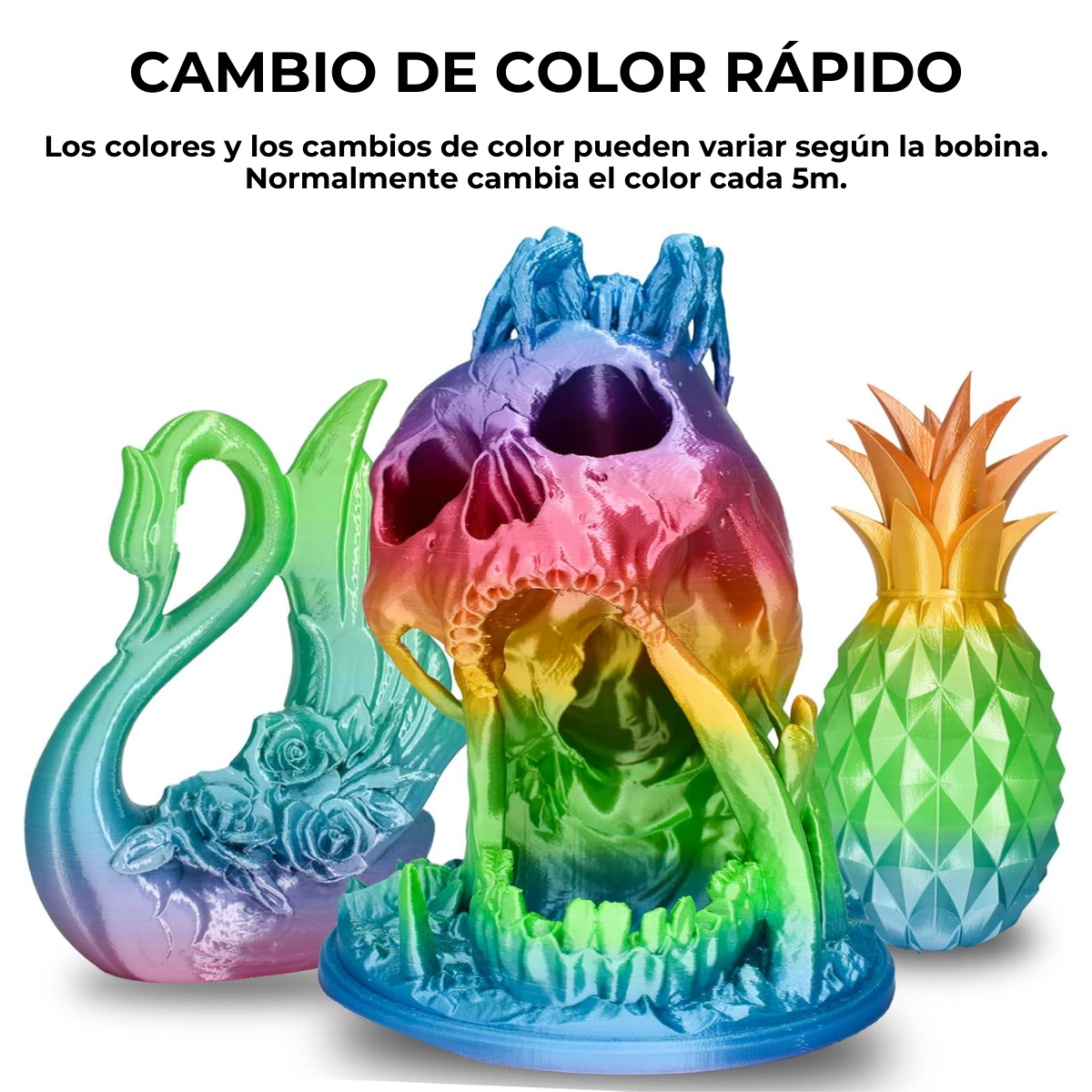 AZUL CR-Silk Blue 1.75 1KG CREALITY Filamento 3D 1.75 1KG 3301120006 - Imagen 3