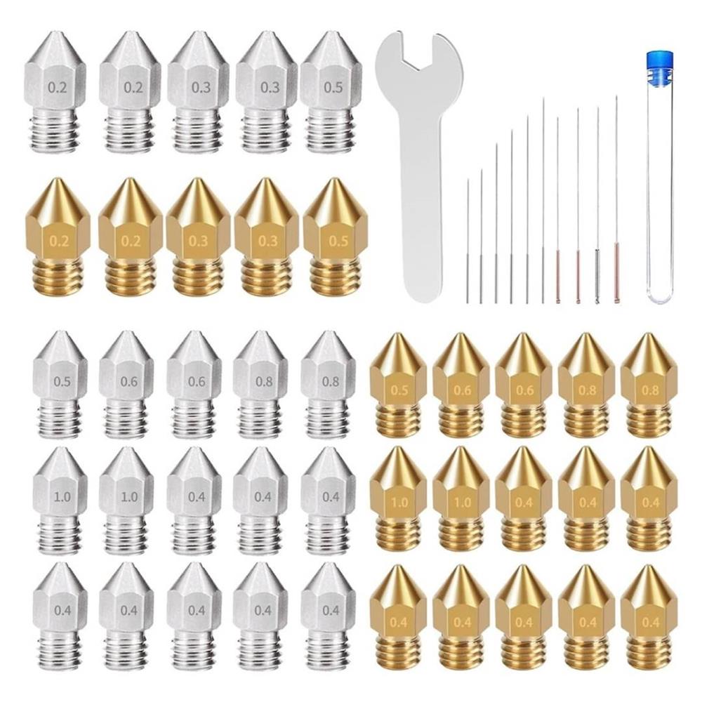 PICO Kit - 40 picos MK8 + llave + 10 destapapicos M6 filamento 1.75mm 32913