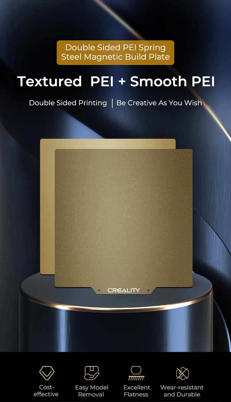 Cama Magnetica PEI Dorada Creality 235*235mm 4004090093 - Imagen 3