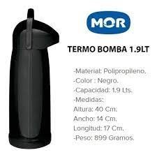 termo Mor, color blanco, modelo bomba, 1.9litros