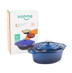 Olla oval de hierro esmaltado azul degradado 30 cm VONNE CCN058