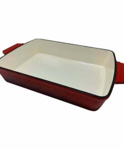 Asadera de hierro esmaltado rojo degradado 30 cm CCN062