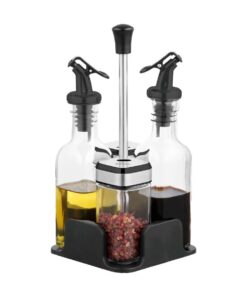Set de aceitera, vinagrera, salero y pimentero