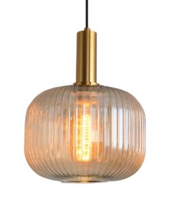 Luminaria Lampara aplique colgante oval 25 cm ámbar