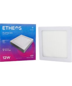 Plafón LED cuadrado 12 W - frío ETHEOS PLC12LFE