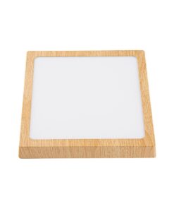 Plafón Lampara LED Forest cuadrado 18 W, color madera - frío