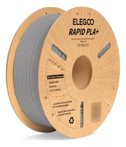 GRIS Rapid Pla Plus Elegoo Filamento Diámetro 1,75mm 1kg 50.203.0116
