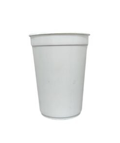 Blanco Vaso Milkshake de plastico polimero con sorbete 300 ml - AT