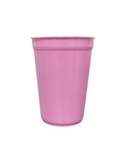 Rosa Vaso Milkshake de plastico polimero con sorbete 300 ml - AT