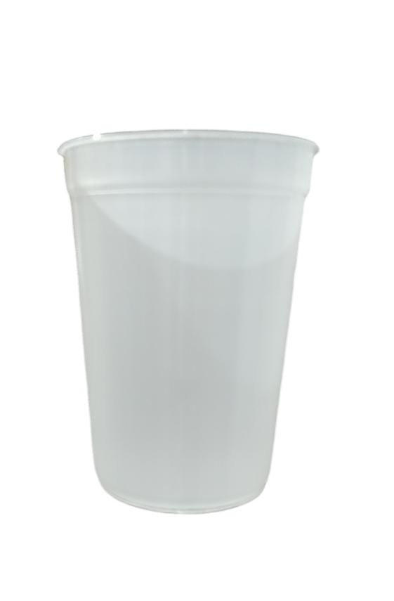 Transparente Vaso Milkshake de plastico polimero con sorbete 300 ml - AT