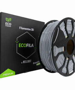 GRIS CON CARRETEL PLA HELLBOT Filamento 3D 1,75mm x 1KG ECOFILA 3595