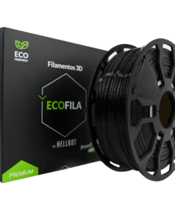 NEGRO CON CARRETEL PLA HELLBOT Filamento 3D 1,75mm x 1KG ECOFILA 3588